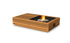 Ecosmart Fire Manhattan 50 Fire Pit Table - Teak Finish / Stainless Steel Burner - ESF.O.MHA.50.TN